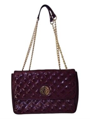 Anne Klein Quilted Burgundy Shoulder Or Crossbody Bag